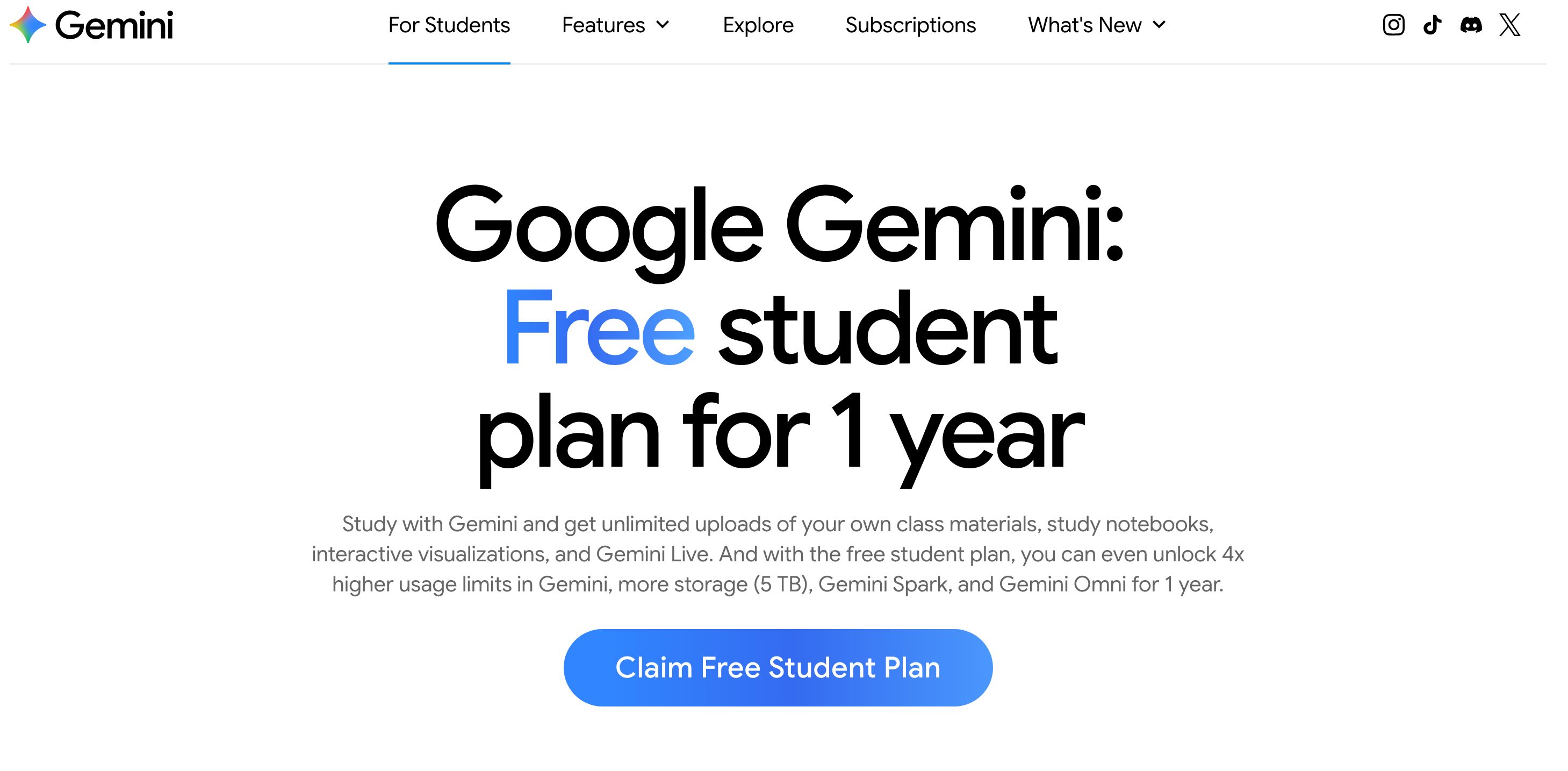 A laptop showing Google AI Pro for students, free for 12 months